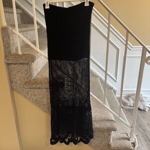 Free People Crochet Maxi Skirt